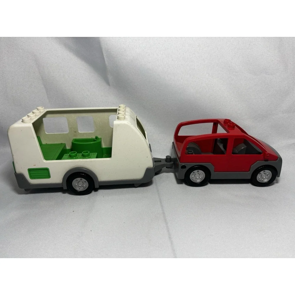Lego Duplo Caravan 5655 Complete set Car Camper, Farmers, Construction Workers‎